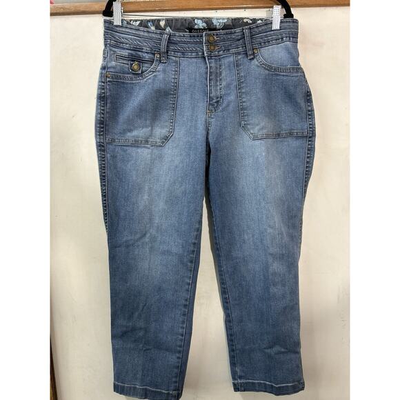 One 5 One Jeans Womens Size 14‎ (36X24) Cropped Ankle Length Flap Button Pockets - Picture 1 of 12